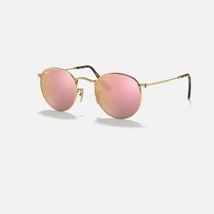 Ray Ban Round gold and copper sunglasses 3447